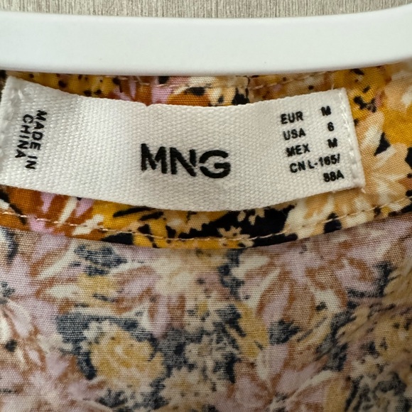MNG Mango Cotton Floral Top size 6 - Picture 7 of 8